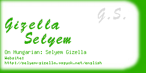 gizella selyem business card